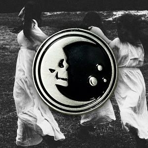 Moon Skeleton Goth Gothic Enamel Lapel Pin